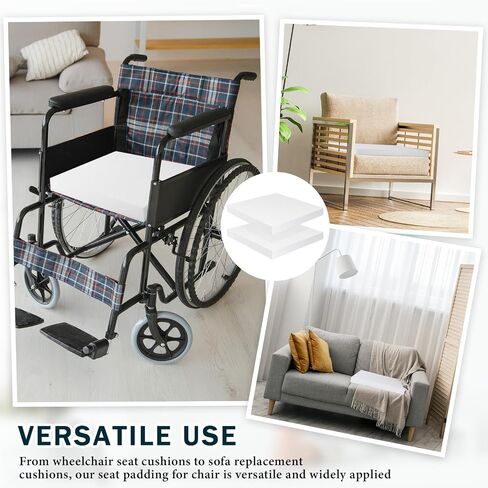 2" x 24" x 24" Upholstery Foam Cushion High Density Chair Cushion Square Foam for Dinning Chairs Wheelchair Seat Cushion Pillow Couch Cushion Replacement Foam Padding in Saudi Arabia