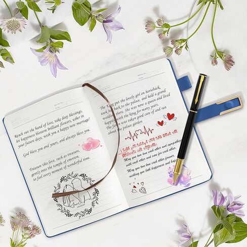 Wedding Officiant Book with Pen, 200 Pages A5 Lined Leather Wedding Journal Notebook, Pastor Ministers Sermon Officiant Gifts for Wedding Day Ceremony Proposal- Black in Kuwait