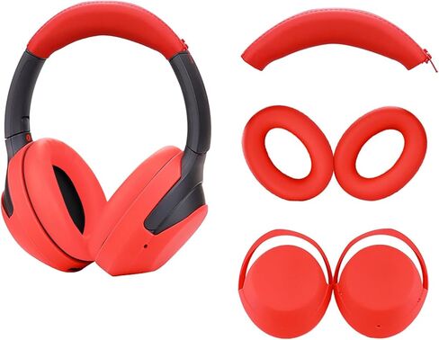Adhiper 3 Set Case Cover for Sony WH-1000XM4 WH-1000XM3 Headphones,Embody EarPad Cover/Ear Cover/Headband Cover/Headband Cushion Protector,Sweat Proof Soft Silicone Headphones Accessories（Off White） in Saudi Arabia