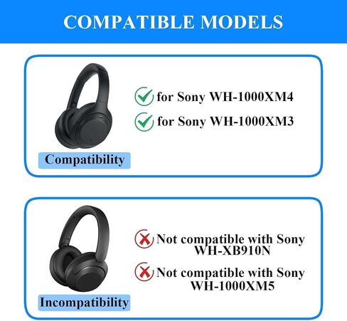 Adhiper 3 Set Case Cover for Sony WH-1000XM4 WH-1000XM3 Headphones,Embody EarPad Cover/Ear Cover/Headband Cover/Headband Cushion Protector,Sweat Proof Soft Silicone Headphones Accessories（Off White） in Saudi Arabia