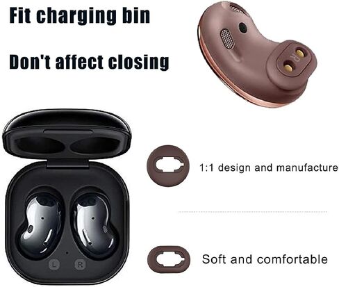 Luckvan 6 أزواج L/S Galaxy Buds Live Ear نصائح سيليكون محول الأذن الجناح نصائح استبدال سماعات الأذن نصائح لSamsung Galaxy Buds Live Accessories نصائح سماعات الأذن المطاطية، أسود in Kuwait