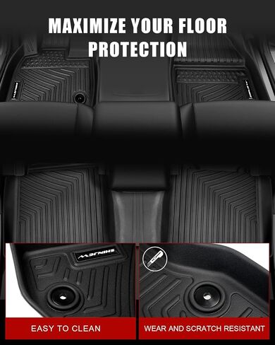 Floor Mats Compatible with Ford Explorer 7 Seat 2015-2019, All Weather Floor Liners Full Set 1th 2nd 3rd, Waterproof Non-Slip TPE Custom Floor Mats Accessories for Car Front and Back in Saudi Arabia