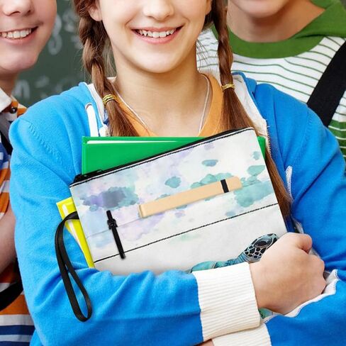حافظة كتب على شكل سلحفاة زرقاء لمحبي الكتب من TOADDMOS، حافظة كتب بسحاب، واقي للكتاب قابل للغسل، غلاف كتاب غلاف ورقي مع جيب للبالغين في سن المراهقة in Kuwait