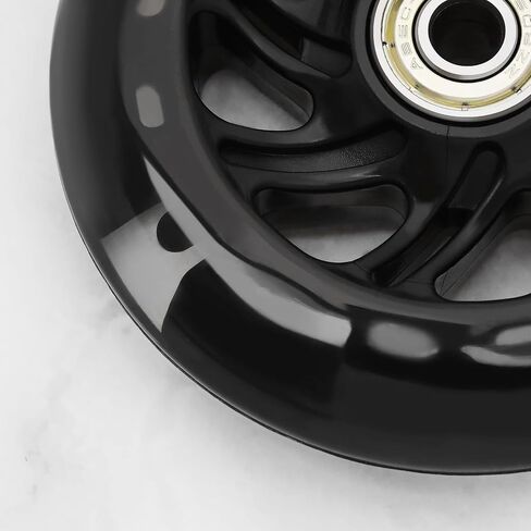 eMagTech 4 قطع سكوتر صامت ومضيئ وعجلات كريستالية محور أسود مع محامل وامضة 3 ألوان عجلات بديلة للسكوتر 100 × 100 مم in Kuwait