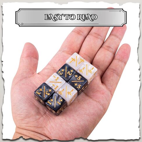 36 قطعة نرد MTG، نرد رمزي، عداد نرد MTG، نرد Magic The Gathering، ملحقات ألعاب البطاقات، لونين (أسود وأبيض) in Kuwait