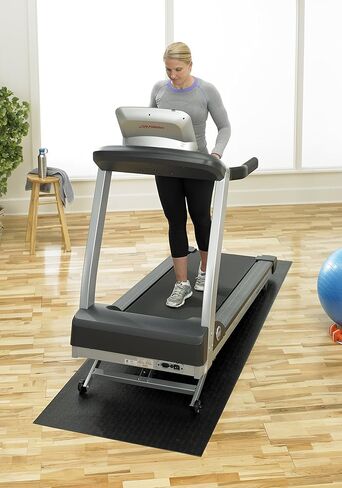 SuperMats Solid Construction Cardio Equipment Mat 14GS for Commercial Applications Black 3-Feet x 6.5-Feet in Kuwait