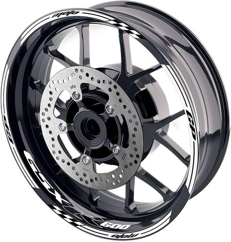ملصقات حافة عجلة MC MOTOPARTS مقاس 17 بوصة متوافقة مع GSXR 600 92-20 09 12 13 14 15 16 17 18 19 20 أبيض in Kuwait