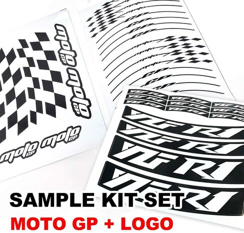 ملصقات حافة عجلة MC MOTOPARTS مقاس 17 بوصة متوافقة مع GSXR 600 92-20 09 12 13 14 15 16 17 18 19 20 أبيض in Kuwait