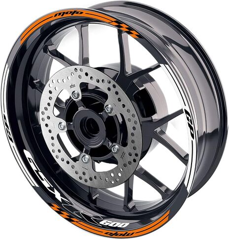 ملصقات حافة عجلة MC MOTOPARTS مقاس 17 بوصة متوافقة مع GSXR 600 92-20 09 12 13 14 15 16 17 18 19 20 أبيض in Kuwait