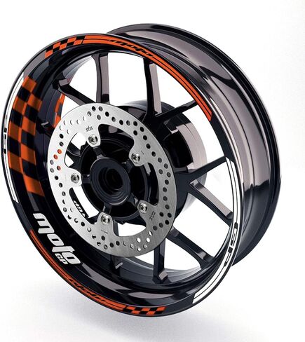 ملصقات حافة عجلة MC MOTOPARTS مقاس 17 بوصة متوافقة مع GSXR 600 92-20 09 12 13 14 15 16 17 18 19 20 أبيض in Kuwait