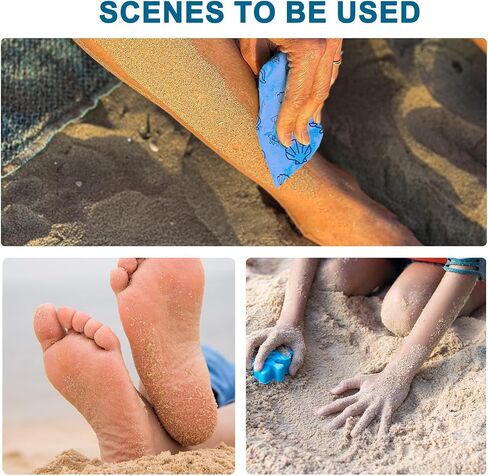 Beach Sand Remover Bag | Baby Powder Beach Sand Remover|Gentle, Skin-Friendly, Talc-Free | Natural Ingredients for Safe, Clean Sand Removal | Essential Beach Accessory for The Whole Family in Saudi Arabia