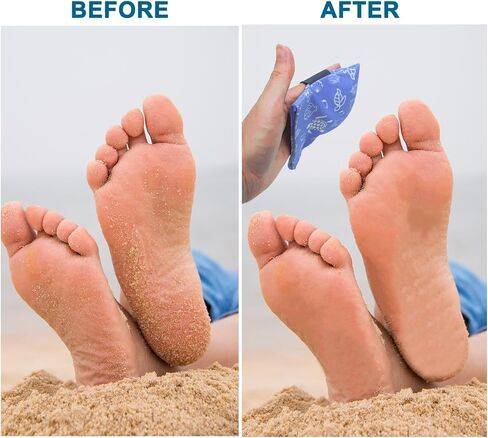 Beach Sand Remover Bag | Baby Powder Beach Sand Remover|Gentle, Skin-Friendly, Talc-Free | Natural Ingredients for Safe, Clean Sand Removal | Essential Beach Accessory for The Whole Family in Saudi Arabia