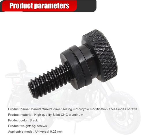 GKmow 1 PC Universal Seat Screw, 0.23" Billet CNC Aluminum Fitting Screw, Seat Fixing Screw Fitting, for Harley Davidson 1996-2023 (Silver) in Saudi Arabia