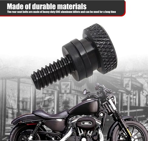 GKmow 1 PC Universal Seat Screw, 0.23" Billet CNC Aluminum Fitting Screw, Seat Fixing Screw Fitting, for Harley Davidson 1996-2023 (Silver) in Saudi Arabia