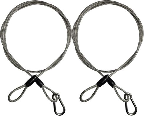 4mm(5/32inch) 3.3ft 5ft 6.6ft 9.9ft Braided Stainless Steel Coated Security Cable Luggage Lock Safety Cable Wire Double Loop Lightweight (9.9ft) in Saudi Arabia