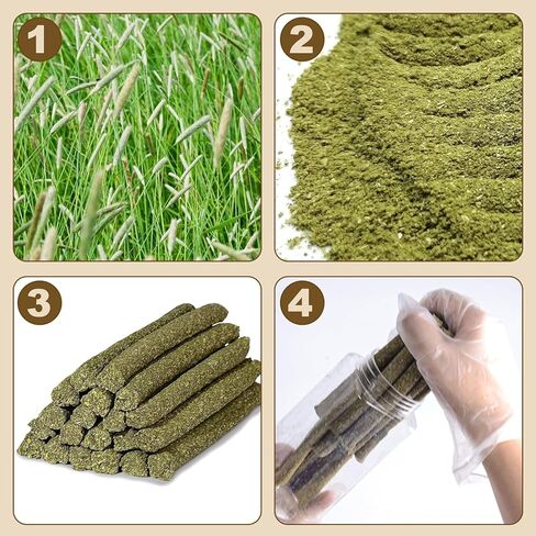 arespark تيموثي القش العصي للأرانب 50pcs، خنازير غينيا الأرانب الهامستر مضغ اللعب، الطبيعية تيموثي العشب المولي الأسنان طحن يعامل للحيوانات الصغيرة يعامل in Kuwait