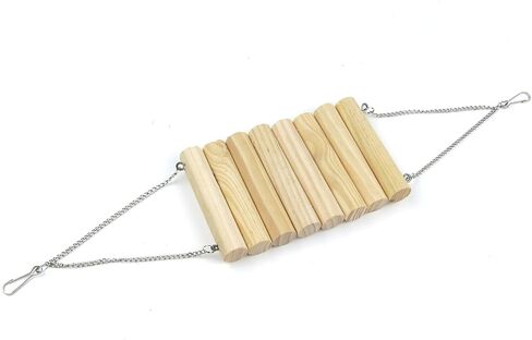 Alfie Pet - Chris Wooden Swing with Adjustable Hanging Chain for Mouse, Chinchilla, Rat, Gerbil and Dwarf Hamster - Size: Medium in Kuwait