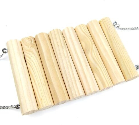 Alfie Pet - Chris Wooden Swing with Adjustable Hanging Chain for Mouse, Chinchilla, Rat, Gerbil and Dwarf Hamster - Size: Medium in Kuwait