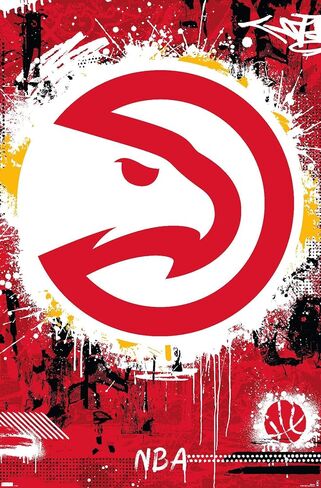 Trends International NBA Atlanta Hawks - Maximalist Logo 23 Wall Poster in Saudi Arabia