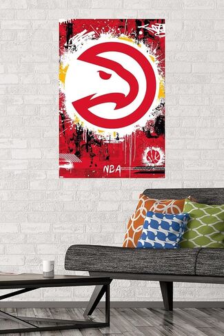 Trends International NBA Atlanta Hawks - Maximalist Logo 23 Wall Poster in Saudi Arabia