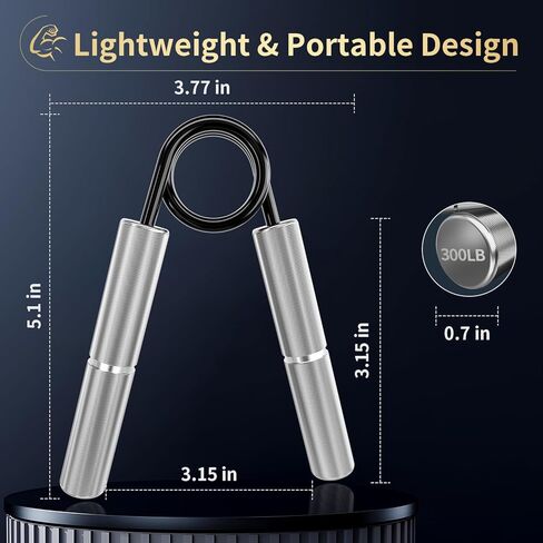 مدرب قوة القبضة 4 عبوات، مقوي قبضة اليد المعدنية 50 رطل - 200 رطل، تمرين رائع للمعصم والساعد، تمرين الساعد عالي التحمل غير قابل للانزلاق لبناء العضلات in Kuwait