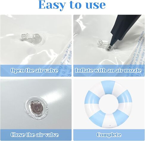 3 قطع 39.4 بوصة حلقة سباحة ضخمة مع مطبوعات ممتعة، مخططة لحمام السباحة، أنابيب حمام سباحة قابلة للنفخ، عوامات صيفية عائمة للسباحة على الشاطئ، حلقة سباحة كلاسيكية للأطفال والكبار in Kuwait