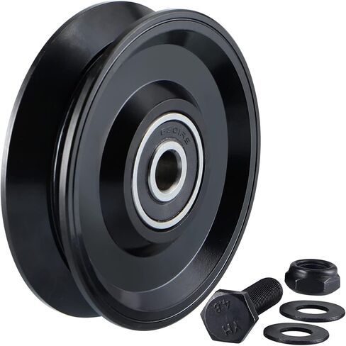 Skelang V Groove Wheel 4 Inches, Slide Gate Wheel with Double Bearings, Rolling Gate Caster for Inverted V Track, 2200 Lbs Load Capacity in Kuwait