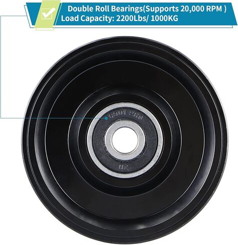 Skelang V Groove Wheel 4 Inches, Slide Gate Wheel with Double Bearings, Rolling Gate Caster for Inverted V Track, 2200 Lbs Load Capacity in Kuwait