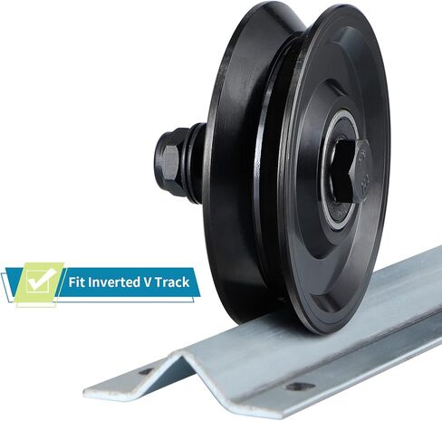 Skelang V Groove Wheel 4 Inches, Slide Gate Wheel with Double Bearings, Rolling Gate Caster for Inverted V Track, 2200 Lbs Load Capacity in Kuwait