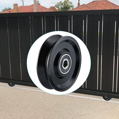 Skelang V Groove Wheel 4 Inches, Slide Gate Wheel with Double Bearings, Rolling Gate Caster for Inverted V Track, 2200 Lbs Load Capacity in Kuwait