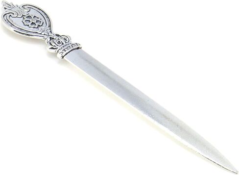 فتاحة حروف معدنية من HEVSTIL، فتاحة أظرف مطلية بالمعدن العتيق باللون الفضي، أداة تقطيع الأظرف اليدوية لمستلزمات البريد المنزلية والمكتبية in Kuwait