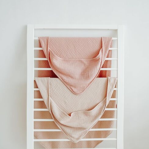 MairMore Muslin Baby Girls Hooded Towels 2 Pack, 32 x 32 in Bath Towels | Extra Soft & Absorbent, Newborn Essential, 100% Cotton Large Neutral Towels for Newborn, Infants, Girls and Boys (Pink) in Saudi Arabia
