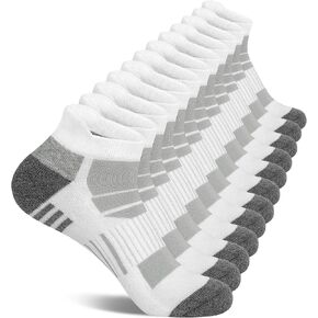Fasker 6 Pack Socks for Men, Low Cut Athletic Ankle Socks | Premium Cotton Blend, Breathable Elastic, Arch Support, Reinforced Heel Patch, Flat Stitched Toe, Gym Workout Running Outfit in Saudi Arabia
