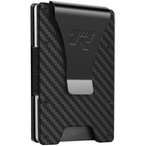 Tactical Carbon Fiber Money Clip Wallet for Men – Slim RFID Blocking Minimalist Wallet, Front Pocket Credit Card Holder, Rugged Metal EDC Wallet in Saudi Arabia