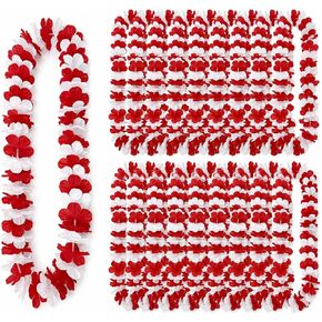 24Counts Hawaiian Leis Bulk, Showgirl Party Decorations Graduation Leis 41 Inch Blue Orange Flower Necklace for Luau Sunset Party, Floral Garlands for Bachelorette, Sports,Concert,Birthday in Saudi Arabia