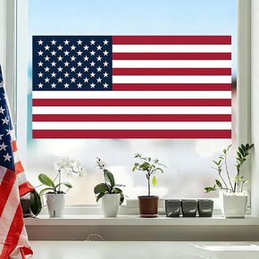 250th Anniversary USA Window Clings for Glass Windows, American Flag Window Stickers 4th of July Double-Sided Reusable Static Window Decals for Party Home Classroom Decorations 1 Sheet, PVC Material in Saudi Arabia