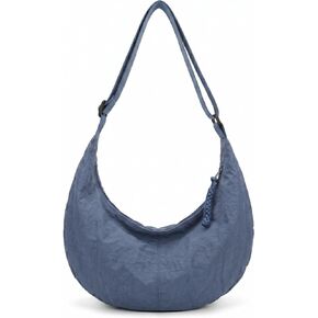 Nylon Crossbody Bags for Women Slouchy Crescent Tote Bag Lightweight Casual Shoulder Hobo Dumpling Bag Travel Sling Purse in Saudi Arabia