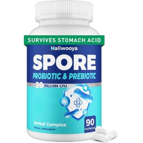 100% Spore Probiotic, 20 Billion CFU Spore Based Probiotics for Women & Men, No Refrigeration & Vegan, 90 Capsules in Saudi Arabia