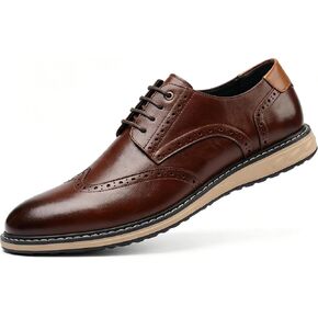 Coramtty Men's Casual Wingtip Brogue Oxford Shoes Dress Formal Derby Sneakers with Arch Support for Business Office in Saudi Arabia
