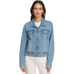 DKNY Women's Lightweight Cotton Stretch Jean Jacket in Kuwait