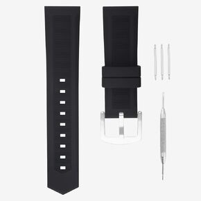 Stylish Stripes Rubber Watch Band Compatible for 18mm 20mm 22mm 24mm 26mm Silicone Strap Replacement for men and women wirst watchband in Saudi Arabia