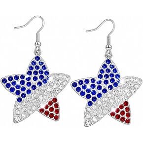 Mysense 250 Anniversary USA Merchandise, Fourth of July Earrings, Perfect for 4th of July Outfits for Women, Holiday Jewelry Accessories & Independence Day Gifts in Saudi Arabia