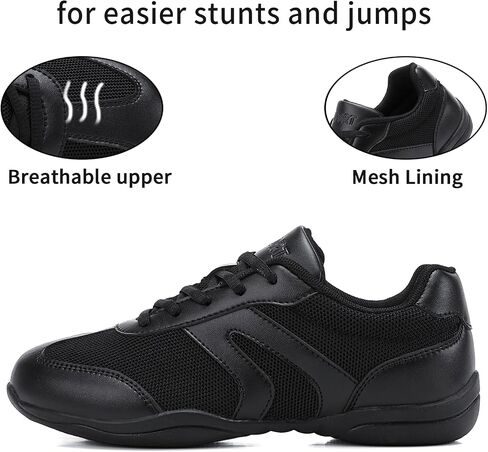 Cheer Shoes Girls White Cheerleading Dance Shoes Youth Breathable Lightweight Cheerleader Competition Sneakers Kids Cheer Athletic Training Dance Sneakers in Saudi Arabia