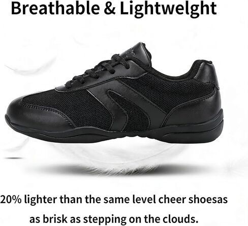 Cheer Shoes Girls White Cheerleading Dance Shoes Youth Breathable Lightweight Cheerleader Competition Sneakers Kids Cheer Athletic Training Dance Sneakers in Saudi Arabia