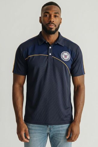 Malham USA US Navy Polo Shirt – Breathable Fabric, Embroidered Seal Logo, Comfortable Fit, Sizes S-XXXL in Saudi Arabia