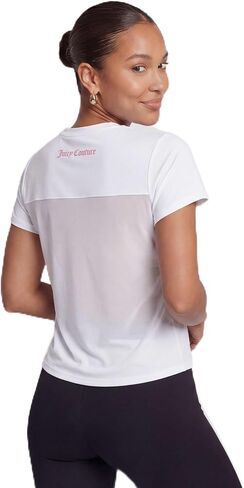 Juicy Couture Women's Mesh Back Short Sleeve Athletic Shirts – Workout Tops for Fitness, Gym, Yoga & Activewear in Kuwait
