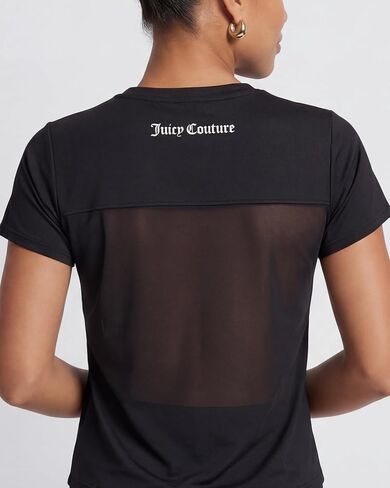 Juicy Couture Women's Mesh Back Short Sleeve Athletic Shirts – Workout Tops for Fitness, Gym, Yoga & Activewear in Kuwait