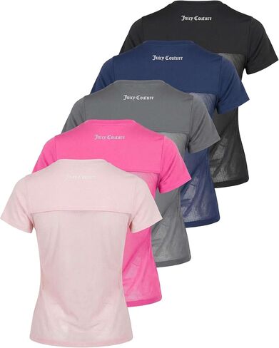 Juicy Couture Women's Mesh Back Short Sleeve Athletic Shirts – Workout Tops for Fitness, Gym, Yoga & Activewear in Kuwait