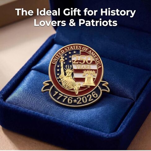 250th Anniversary USA Lapel Pins, 20 Pack 250 Anniversary America Merchandise, Patriotic American Flag Collectible Accessories for Independence Day Gifts in Saudi Arabia