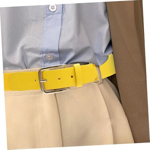 Uonlytech Elastic Baseball Belt for Men Women Softball Belt Stretch Adjustable Sports Waistband Outdoor Yellow Softball Protective Gear Random Color in Kuwait